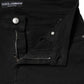Black Cotton Skinny Mid Waist Denim Jeans
