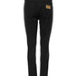 Black Cotton Skinny Mid Waist Denim Jeans