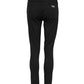 Black Cotton Skinny Mid Waist Denim Jeans