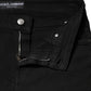 Black Cotton Skinny Mid Waist Denim Jeans