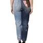 Multicolor Patchwork Tapered Denim Jeans