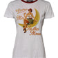 White Bring Me To The Moon Pin Up T-shirt Top