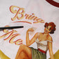 White Bring Me To The Moon Pin Up T-shirt Top