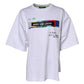 White Cotton Printed Short Sleeves T-shirt