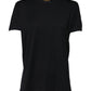 Black Cotton DG Print Short Sleeve Top T-shirt