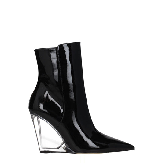 Black Leather Ankle Boots