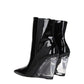 Black Leather Ankle Boots