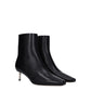 Black Leather Ankle Boots