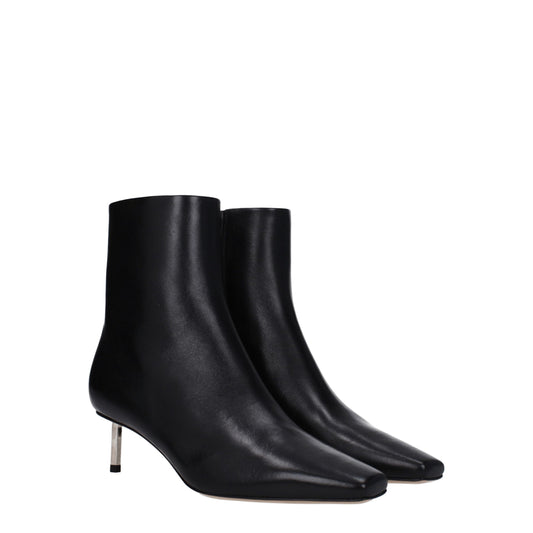 Black Leather Ankle Boots