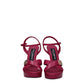 Pink Leather Platforms