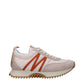 Pink Fabric Chunky Sneakers