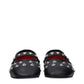 Black Leather Ballet Flats