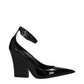 Black Leather Platforms Pumps