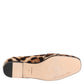 Brown Leopard Print Crystals Loafers Flats Shoes