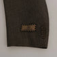 Brown Single Breasted Wool Suit