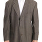 Brown Single Breasted Wool Suit