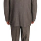 Brown Single Breasted Wool Suit