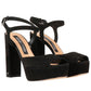 Black Velvet Sandal