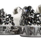 White Crystal Logo Portofino Sneakers Shoes