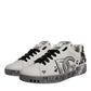 White Crystal Logo Portofino Sneakers Shoes