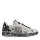 White Crystal Logo Portofino Sneakers Shoes