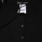 Black Cotton Henley Short Sleeves Top T-shirt