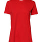 Red Cotton Crew Neck Short Sleeves Top T-shirt