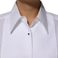 White Cotton Collared Long Sleeves Shirt Top