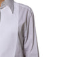 White Cotton Collared Long Sleeves Shirt Top