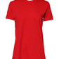 Red Plain Short Sleeve Crew Neck Top T-shirt