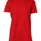 Red Cotton Short Sleeves Crew Neck Top T-shirt