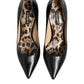 Black Calf Leather Stiletto Heels Pumps Shoes
