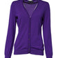 Purple Wool Knit V-neck Cardigan Sweater
