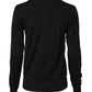 Black Wool Knit Round Neck Cardigan Sweater