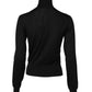 Black Cashmere Turtleneck Pullover Sweater