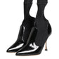 Black Stretch Stilettos Booties Socks Shoes