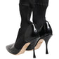 Black Stretch Stilettos Booties Socks Shoes
