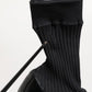 Black Stretch Stilettos Booties Socks Shoes