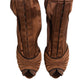 Brown Bette High Heeled Ankle Boots Shoes