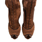 Brown Bette High Heeled Ankle Boots Shoes