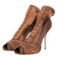 Brown Bette High Heeled Ankle Boots Shoes