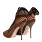 Brown Bette High Heeled Ankle Boots Shoes