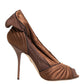 Brown Bette High Heeled Ankle Boots Shoes