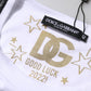 White Cotton Goodluck 2022 Crew Neck T-shirt