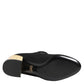 Black Flower Crystal Embellished Mary Jane Shoes