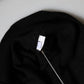 Black STAFF Round Neck Cardigan Sweater