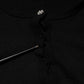 Black STAFF Round Neck Cardigan Sweater