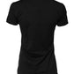 Black Short Sleeves Crew Neck Top T-shirt