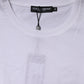 White Cotton Crew Neck Short Sleeves T-shirt