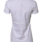White Short Sleeves Crew Neck Top T-shirt